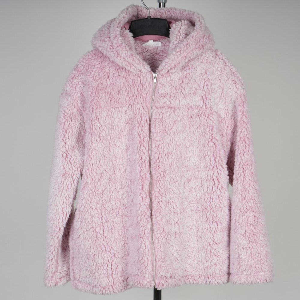 Paris To Jena Fluffy Hoodie In Pink Size M